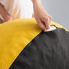 SoBuy FST100-Y Poltrona relax gialla con poggiapiedi (immagine 6/12)