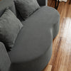 SoBuy FST101-DG Divano Letto 2 Posti con Materasso in Spugna, Grigio Scuro - immagine 5/12