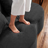 SoBuy FST101-SCH Divano Letto 2 Posti Pieghevole con 2 Cuscini, Nero - immagine 6/12