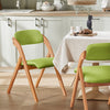 SoBuy Zložljivi stol, kuhinjski stol z oblazinjenim sedežem in naslonjalom, stol z bukovim mizom, FST92-gr