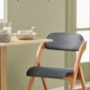 SoBuy Zložljivi stol, kuhinjski stol z oblazinjenim sedežem in naslonjalom, stolček za bukovo, FST92-SG