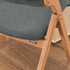 SoBuy Zložljivi stol, kuhinjski stol z oblazinjenim sedežem in naslonjalom, stolček za bukovo, FST92-SG