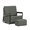 SoBuy FST99-DG Poltrona relax con poggiapiedi indipendente (immagine 1/12)