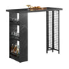 SoBuy Bank Bar Bar Ocening Table z razširljivo balkonsko mizo z delom v industrijskem dizajnu 120x (45+18) x95 cm fwt98-pf