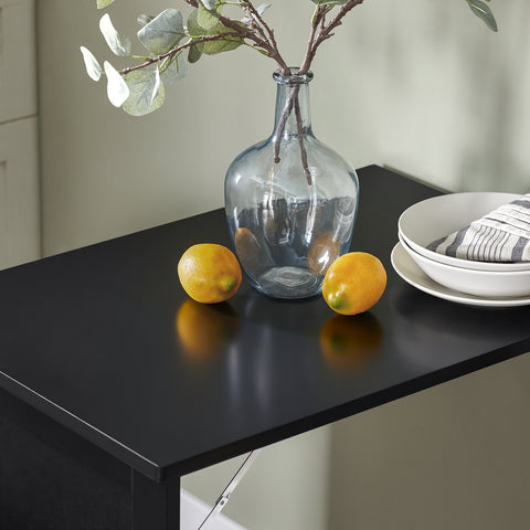 SoBuy Zložljiva miza za steno črna kuhinjska miza s fwt20-sch črnico