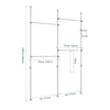SoBuy Nastavljiva garderobna omara 244x27x270cm KLS03-HG