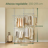 SoBuy Nastavljiva garderobna omara 244x27x270cm KLS03-HG