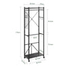 SoBuy KLS21-SCH Appendiabiti da Terra Salvaspazio per Ingresso (immagine 3/12)