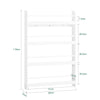 SoBuy Space-saving bookcase for children 80x12x118cm KMB08-W
