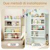 SoBuy Space-saving bookcase for children 80x12x118cm KMB08-W