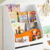SoBuy Otroška knjiga o knjigah z 2 zaboji za igrače, ki jih je mogoče odstranrati z belimi policami za shranjevanje 72x33x113cm KMB65-W