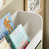 Kopija SoBuy Otroška knjiga o knjigah z dvema oranžnima škatlama shranjevanje polic za otroško pohištvo za otroško spalnico belo 60x25x110 cm kmb68-w
