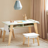Kopija SoBuy Otroška miza z postavljeno šolsko pohištvom za otroško mizo za barvanje za otroke bela KMB60-W