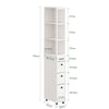 SoBuy NSR13-N Space-saving trolley with drawers and wheels, multipurpose cabinet for kitchen, bathroom and laundry room, natural 20x40x170 cm