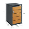 SoBuy OGS63-N Copri bidoni spazzatura 240L 1 bidone (immagine 3/12)