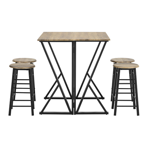 SoBuy Kuhinjska miza s 4 stolčki, zložljiva miza palice L40-80cm*P80cm*A89 cm Vintage Style OGT24-N