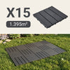 Sobuy SDA14-HG, vrtne ploščice 15 kosov prepletenih nedrsečih zunanjih talnih ploščic za balkon in vrt sive 30,5x30,5x2 cm