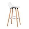 SoBuy Bar stolček s hrbteničnim blatom s pultskim zaostankom smučarske bukove bele bukove višine: 70 cm FST86-W