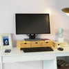 Sobuy Desk PC Monitor Podpora s 3 organizatorjem L51*P25*A12 cm, BBF03-N