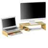 Sobuy Desk Monitor Podpora za 2 monitorje z nastavljivo višino podporo Monitor Desk Dodatna miza BBF07-N