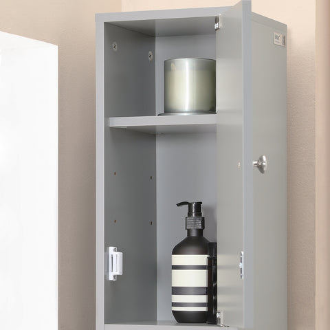 SoBuy Garderoba v kopalnici, visoka kopalniška omarica z 2 vrati in 1 višina predala: 180 cm BZR34-HG