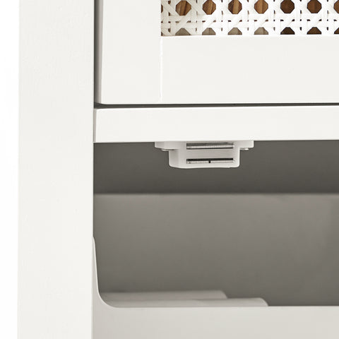 SoBuy Kopalniška omara s predalnim omarico kopalniška omara z vrati z vrati, da naredite tla kopalniška skrinja v BZR36-W