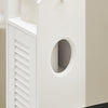SoBuy Samopodprta vrata, kopalniška omarica, ploščata od vrat do vrat in kamnita 2 v 1, stranska omara, bela, 20x18x79cm, BZR49-W