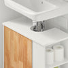 SoBuy Mobilna kopalniška pomivalna omarica pod umivalnikom z 1 belo naravno anta 60x29x60cm BZR75-W