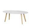 Sobuy miza kavč posteljna miza živa miza nizka bela ovalna fbt61-w