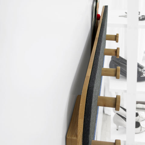 SoBuy Stenske obešalnike s 5 kavlji stenskih obešalnikov za obešalnike, siva, fhk16-sg