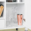 SoBuy Kuhinjska kuhinjska trolerija bela credna z 1 predalom, 1 omaro in 1 držalo, voziček z vrati, FKW104-W