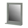 SoBuy Kopalniško ogledalo z L40*A50 cm policami s policami sivo brisačo pristanišče FRG129-SG