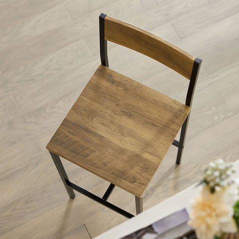 SoBuy Visok stolček stolček stolček leseni bar fst53-xlx2