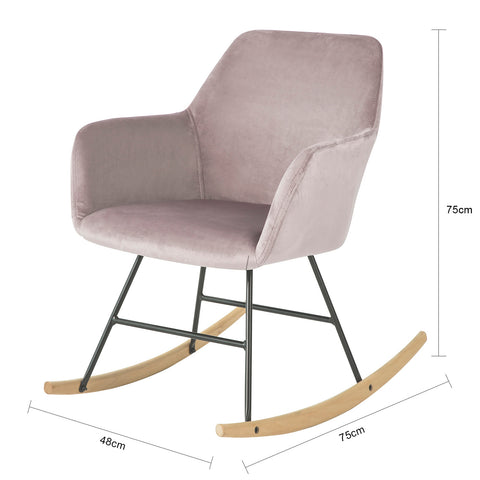 SoBuy KARGING stol stol Relaxational Sproščajoča največja obremenitev: 150 kg v žametu, železne noge in trdno bukovo leseno roza fsst68-p