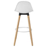 Sobuy stolček bar stolček visok kuhinjski visok stolček višina sedeža: 70 cm noge v trdnem lesu belega buksa FST70-W