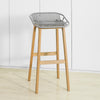 Sobuy kuhinjski stolčki sodobni stolski dvorani bar leseni stolček, siva, fst77-hg