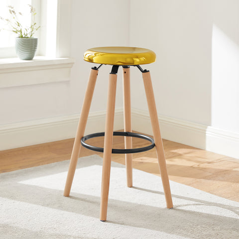 SoBuy Bar stolček stolček visok kuhinjski stol drzne nazobči noge, višina sedeža: 73 cm, fst89-g