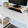 Sobuy Desk Bela bela miza s knjižnico FWT29-W