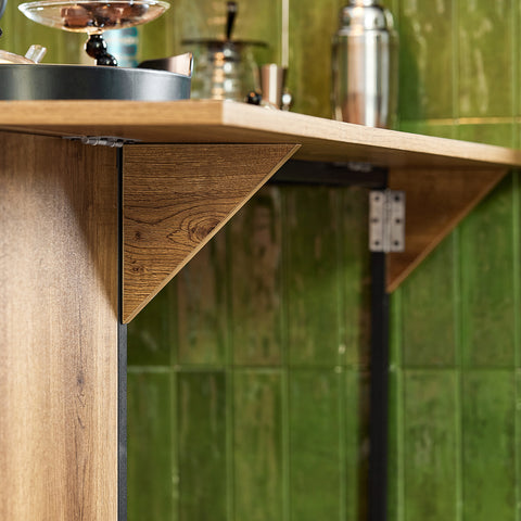 SoBuy Bank Bar Bar Ocening Table z razširljivo balkonsko mizo z delom v industrijskem dizajnu 120x (45+18) x95 cm fwt98-pf