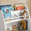SoBuy Otroške knjižne police s predelki za shranjevanje in 3 škatlice za igrače za otroke Otroke Organizirajo igrače White 63x28x80 cm, KMB34-W