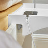 SoBuy Posteljni pladenj za spalnice za spalnico majhno shrambo majhno shrambo na beli mizi NKD01-W