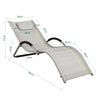 SoBuy Vrtna postelja stola v železnem prahu in tesl, siva, OGS38-HG tkanina