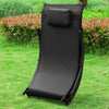 Sobuy Garden Deckchair zložljive postelje Odstranljivo počitek 173x54x69cm črna zmogljivost 150 kg OGS45-SHCH
