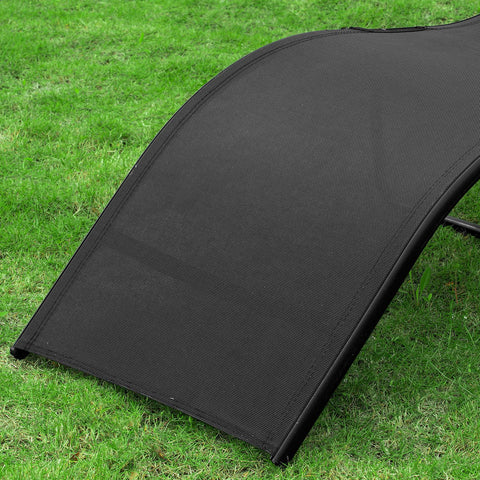 SoBuy Garden Deckchair zložljive postelje Odstranljivi nasloni za glavo 173x54x69cm črna zmogljivost 150 kg OGS45-SH