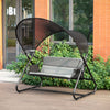 Sobuy zibalni stol vrtni stolček zamah za zibanje vrtne klopi s sivo nosilnostjo za zavese 300 kg OGS58-HG