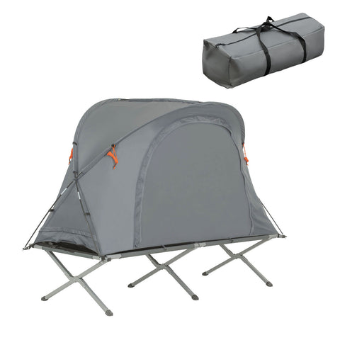 Šotor za kampiranje Sobuy, zložljivo aluminijasto kampiranje posteljice, potovanje s kampiranjem s streho, spalno vrečo, največje obremenitve 150 kg OGS60-HG