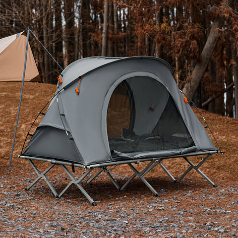 Šotor za kampiranje Sobuy, zložljivo aluminijasto kampiranje posteljice, potovanje s kampiranjem s streho, spalno vrečo, največjo obremenitev 300 kg OGS60-L-HG