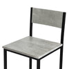 SoBuy 3 kosa set mize z 2 mobilnim stolčkom v industrijskem slogu, L60*P60*A97cm, siva OGT27-HG