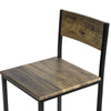 SOBUY SET 3 MABES MICE Z 2 mobilnim stolčkom v industrijskem slogu, L60*P60*A97CM, Wood OGT27-N