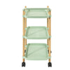 Sobuy kuhinjski voziček voziček voziček Sparkle Carriage Carrier Narnow s kolesi, zelena, svw06-gr-gr